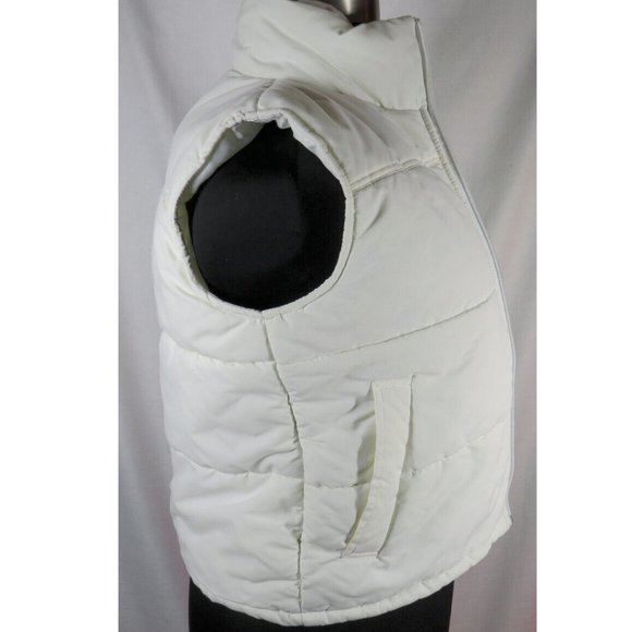 Stitch Trend White Puffer Vest Women's Medium - Picture 6 of 10